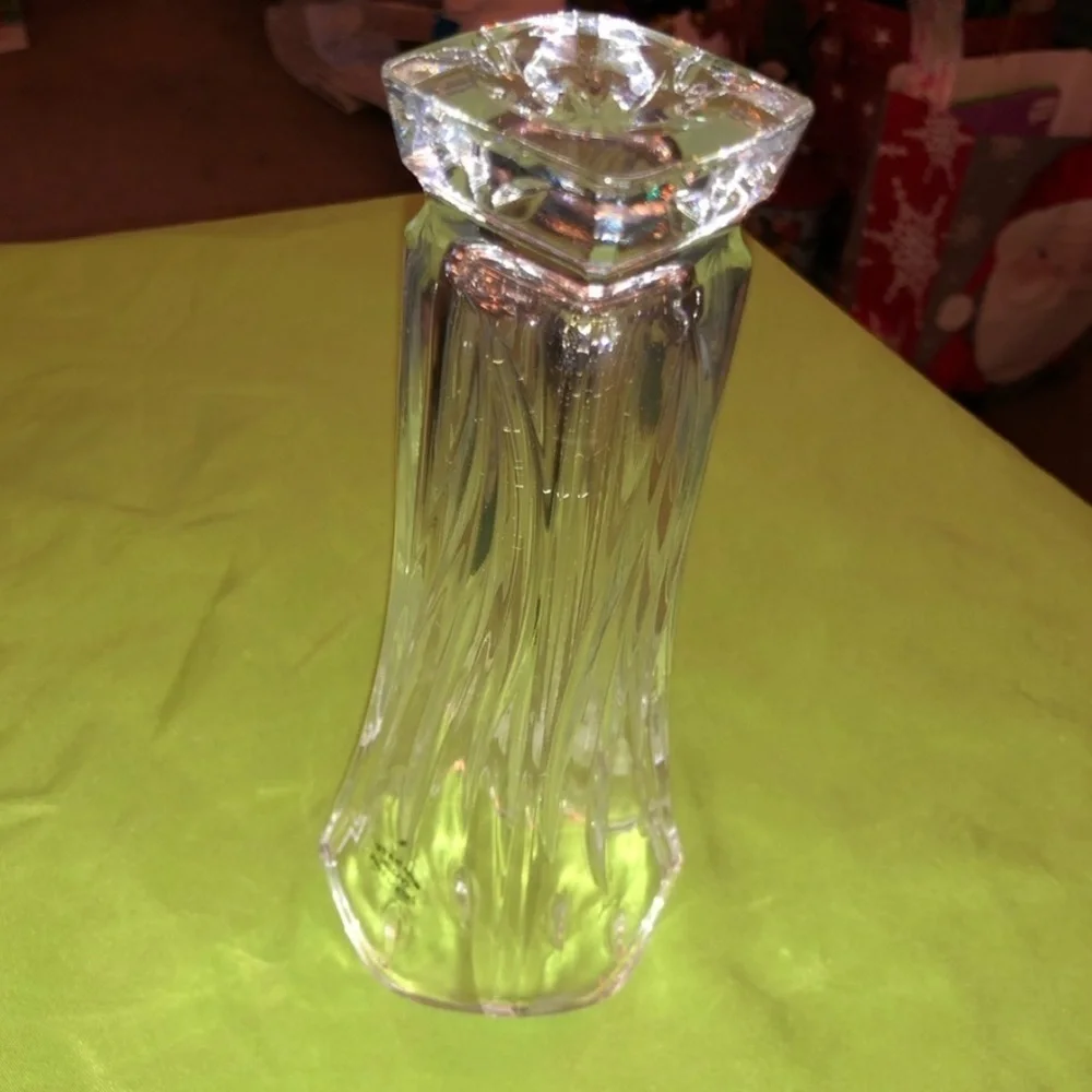 PartyLite Elegant Clear Glass Vase